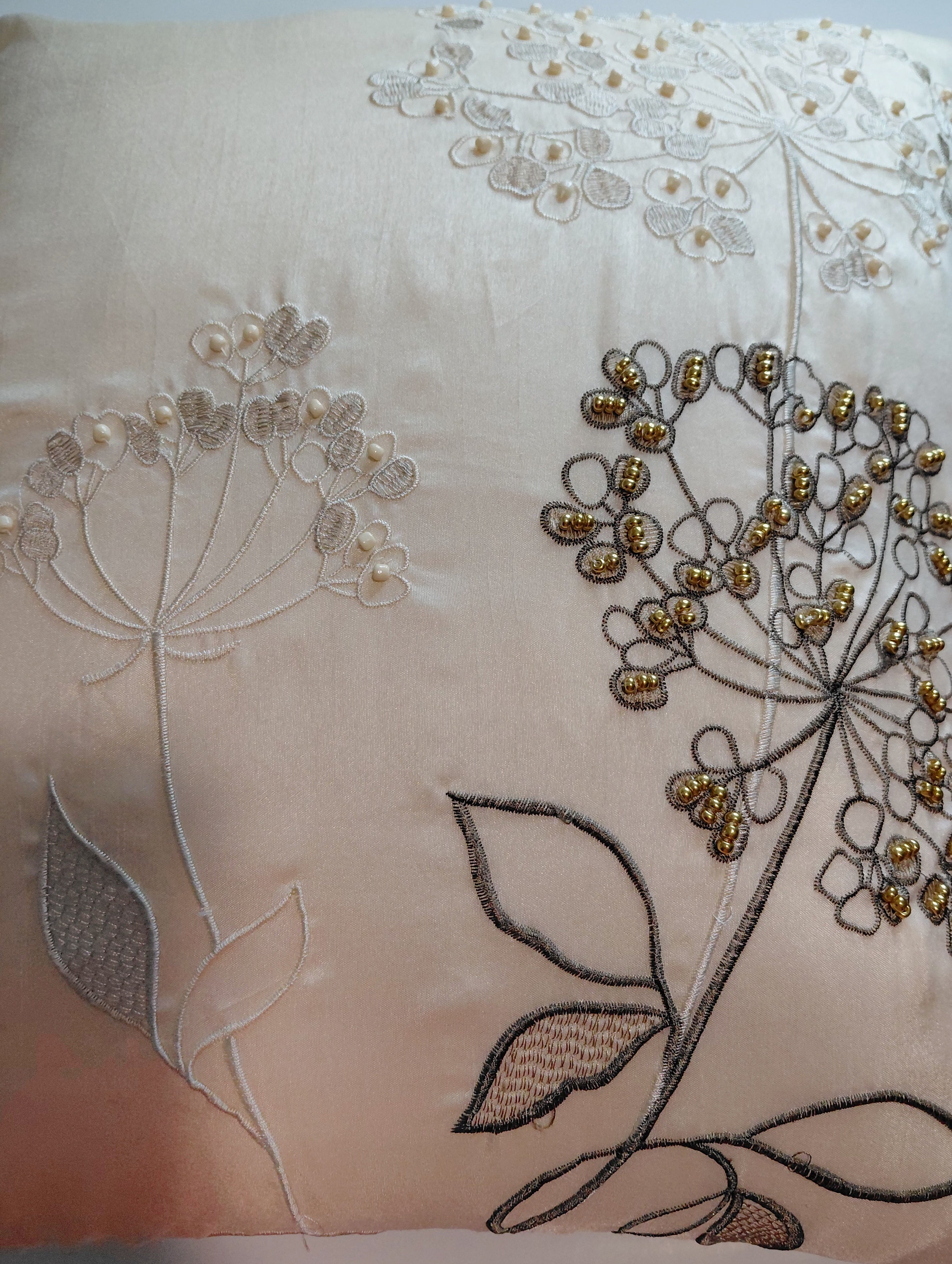 The beaded flowers